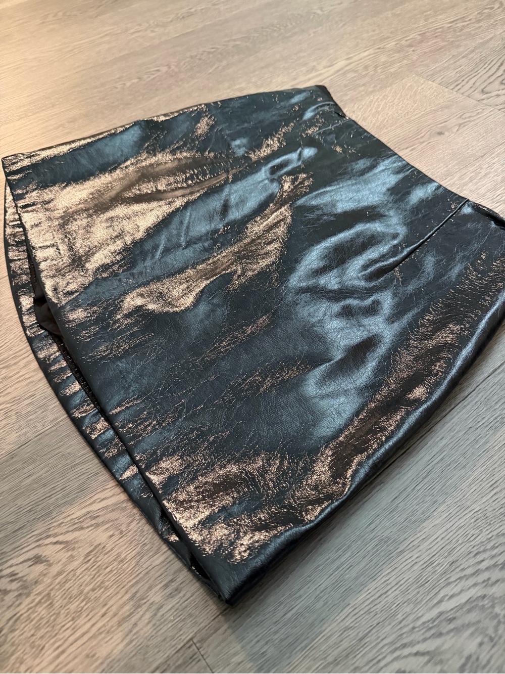 Abercrombie & Fitch Black Vegan Leather Skirt